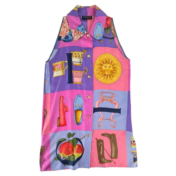 Gucci Vintage Silk Dress - Picture 1 of 7